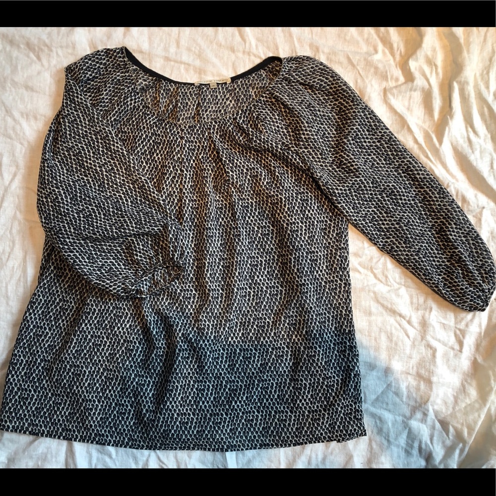 Collective Concepts M 3/4 sleeve spotted blouse